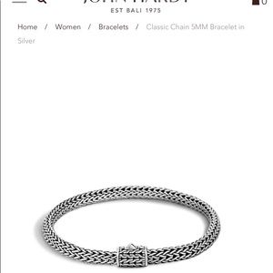 JOHN HARDY Class Chain 5MM Bracelet Silver
